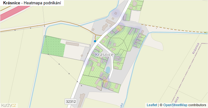 Krásnice - mapa podnikání