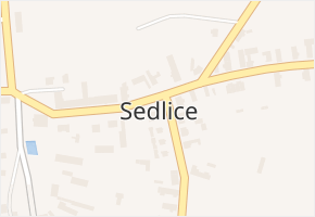 Sedlice v obci Praskačka - mapa části obce