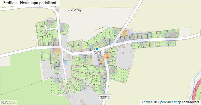 Sedlice - mapa podnikání