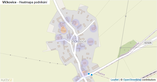 Vlčkovice - mapa podnikání