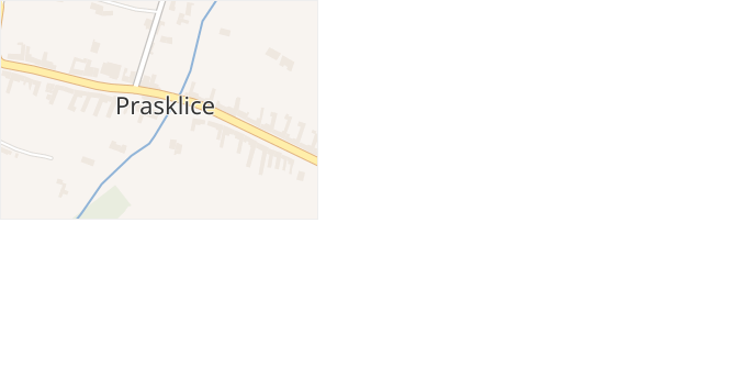 Prasklice v obci Prasklice - mapa části obce