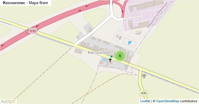 Kocourovec - mapa firem