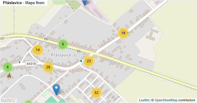 Přáslavice - mapa firem