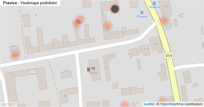 Pravice - mapa podnikání