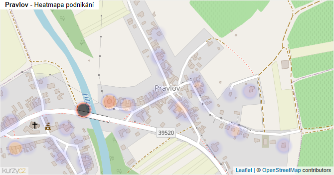 Pravlov - mapa podnikání