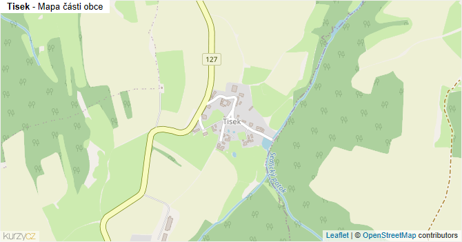 Tisek - mapa části obce