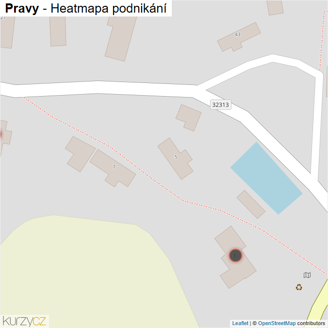 Mapa Pravy - Firmy v obci.