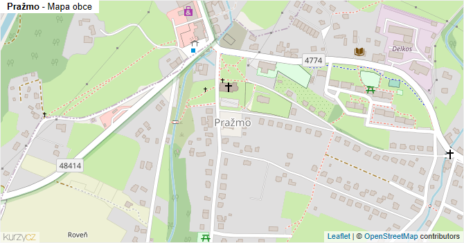 Pražmo - mapa obce