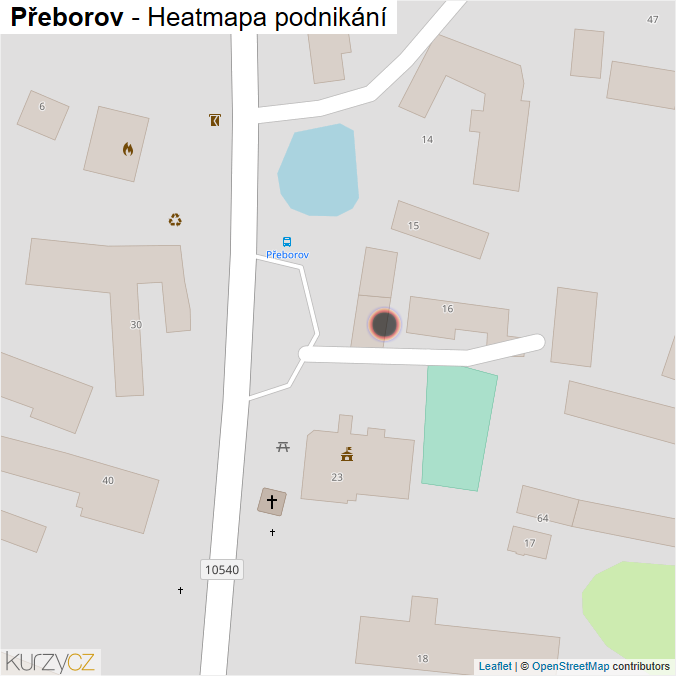 Mapa Přeborov - Firmy v obci.