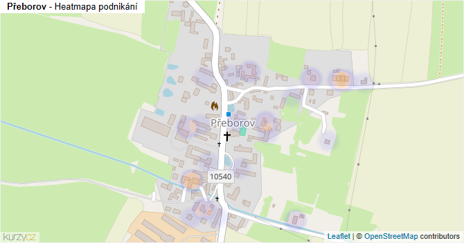 Přeborov - mapa podnikání