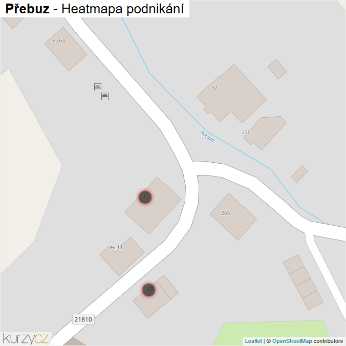 Mapa Přebuz - Firmy v obci.