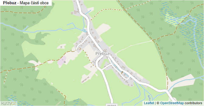 Přebuz - mapa části obce