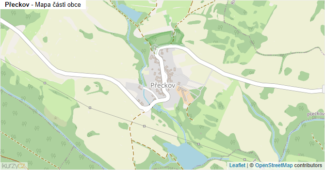 Přeckov - mapa části obce