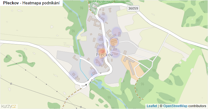 Přeckov - mapa podnikání