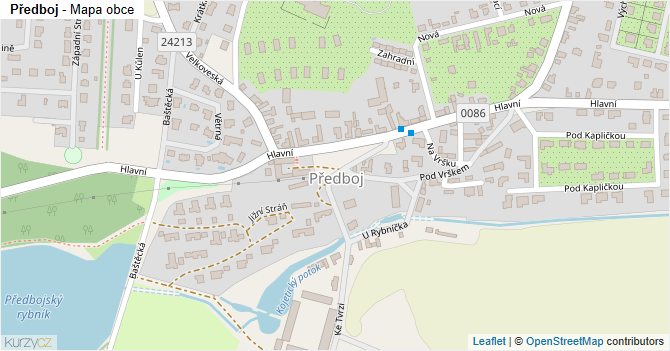 Předboj - mapa obce