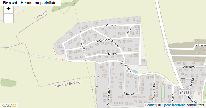 Bezová - mapa podnikání