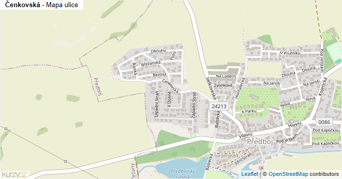 Čenkovská - mapa ulice