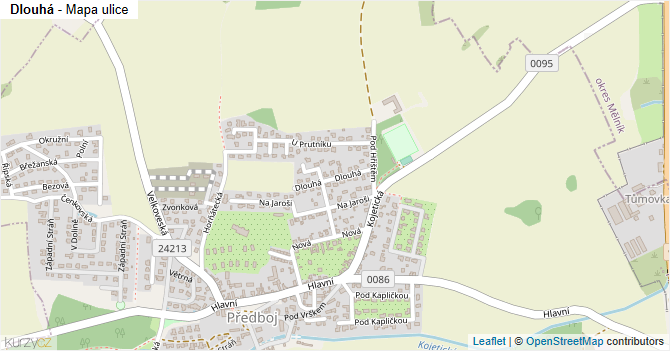 Dlouhá - mapa ulice