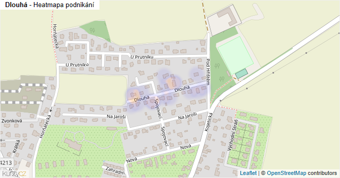Dlouhá - mapa podnikání
