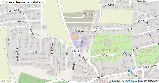 Krátká - mapa podnikání