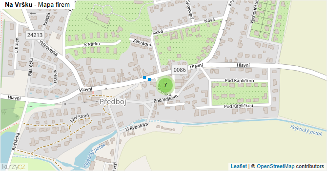 Na Vršku - mapa firem