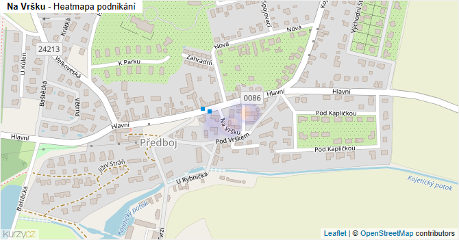 Na Vršku - mapa podnikání