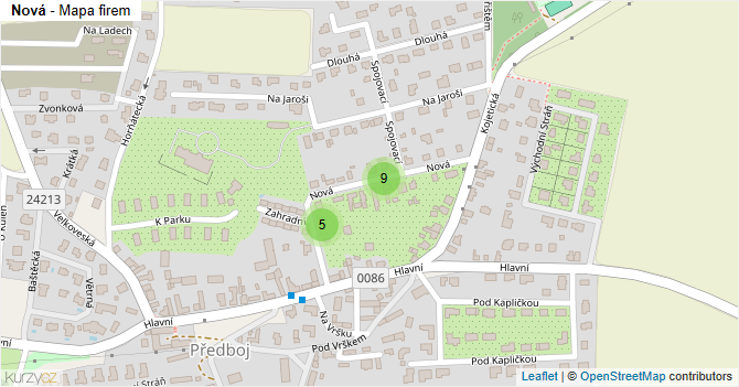 Nová - mapa firem