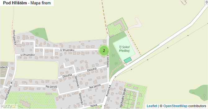 Pod Hřištěm - mapa firem