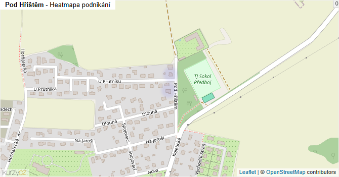Pod Hřištěm - mapa podnikání