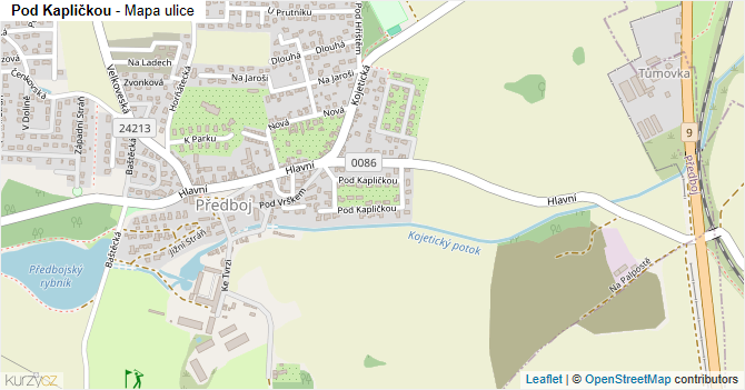 Pod Kapličkou - mapa ulice