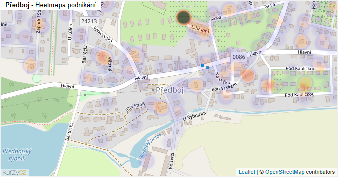 Předboj - mapa podnikání