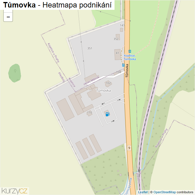 Mapa Tůmovka - Firmy v ulici.