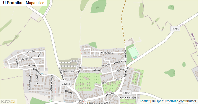 U Prutníku - mapa ulice