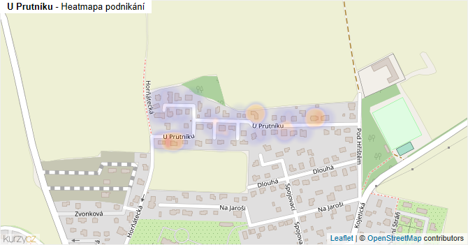U Prutníku - mapa podnikání