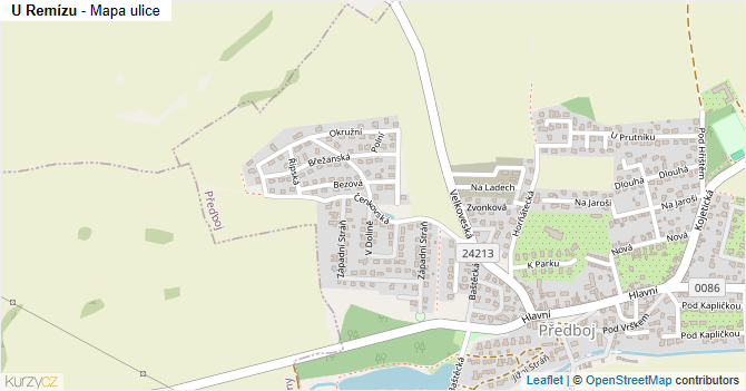 U Remízu - mapa ulice