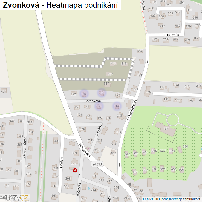 Mapa Zvonková - Firmy v ulici.