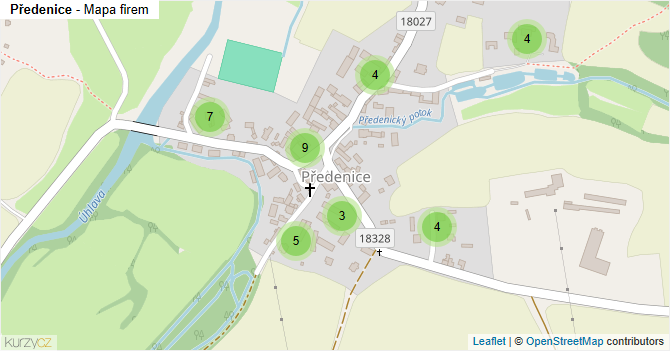 Předenice - mapa firem