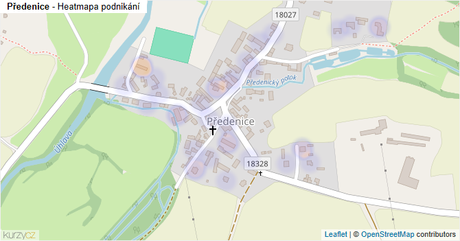 Předenice - mapa podnikání