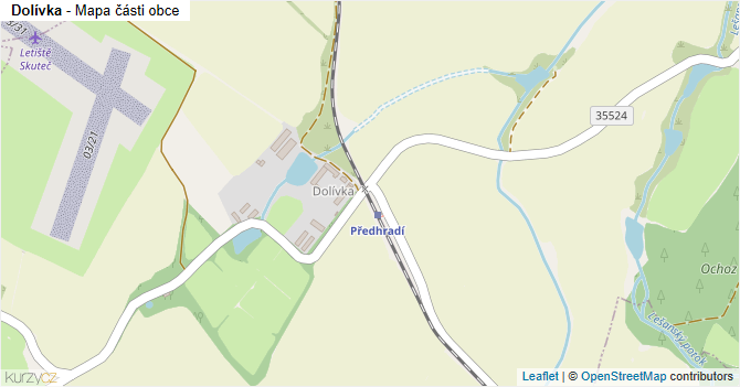 Dolívka - mapa části obce