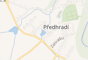 Zahradní v obci Předhradí - mapa ulice