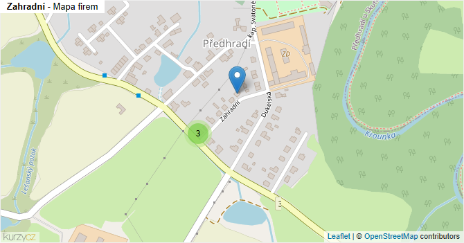 Zahradní - mapa firem