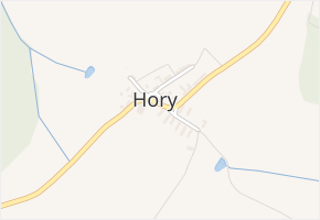 Hory v obci Předín - mapa části obce