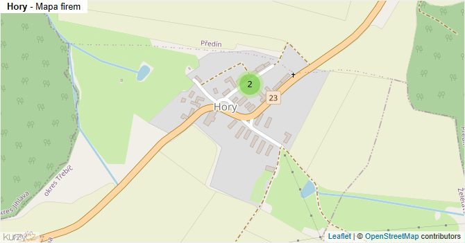 Hory - mapa firem