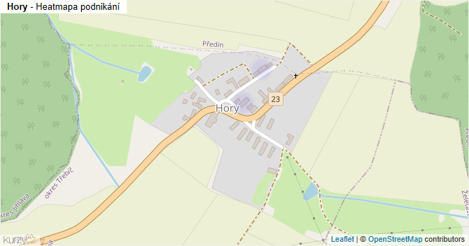 Hory - mapa podnikání