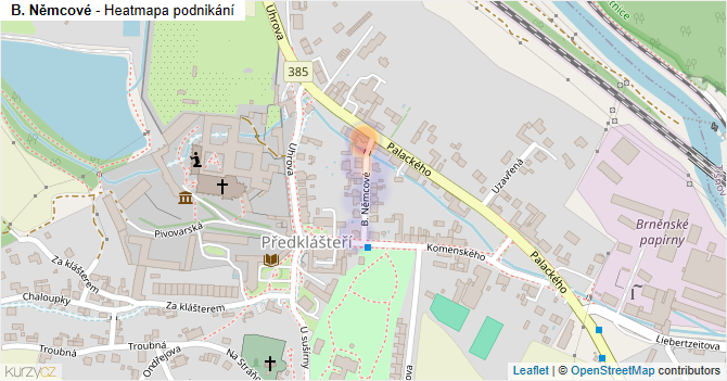 B. Němcové - mapa podnikání