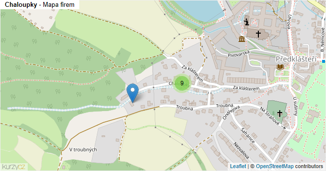 Chaloupky - mapa firem
