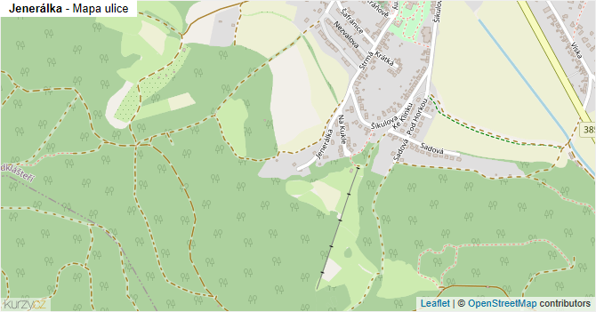 Jenerálka - mapa ulice