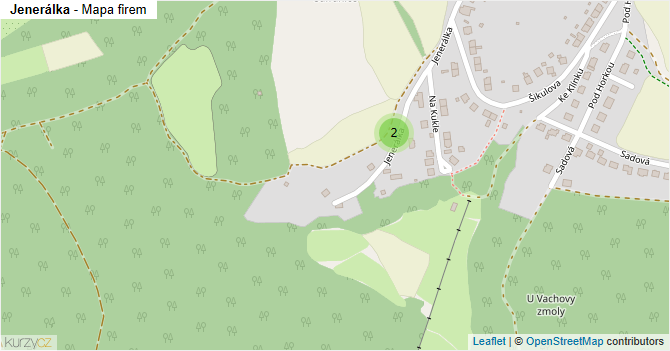 Jenerálka - mapa firem