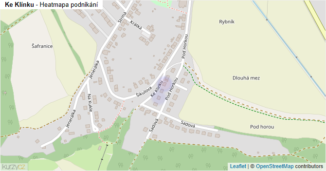 Ke Klínku - mapa podnikání