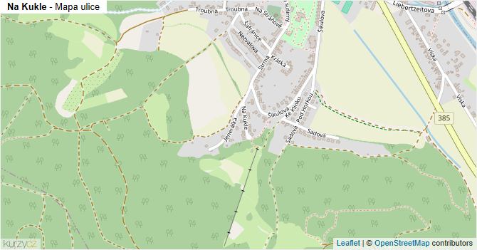 Na Kukle - mapa ulice